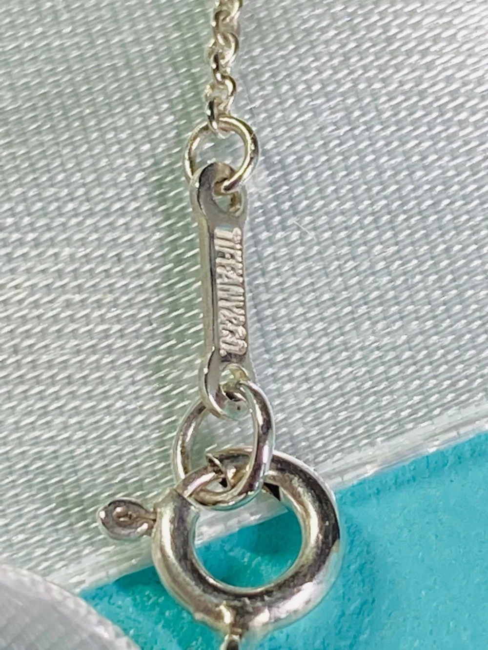 Tiffany & Company, Elsa Peretti  mini bean necklace 925 silver 16” - Picture 5 of 6
